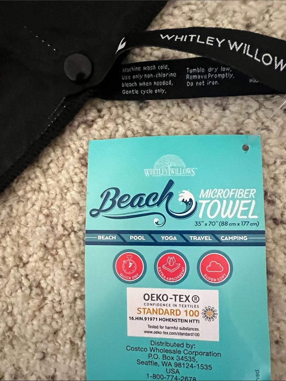 NWT Microfiber Beach Towel - reversible